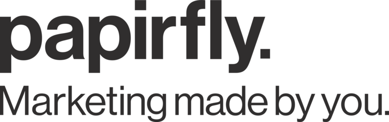 Logo - Papirfly. Marketing made by you. Svart